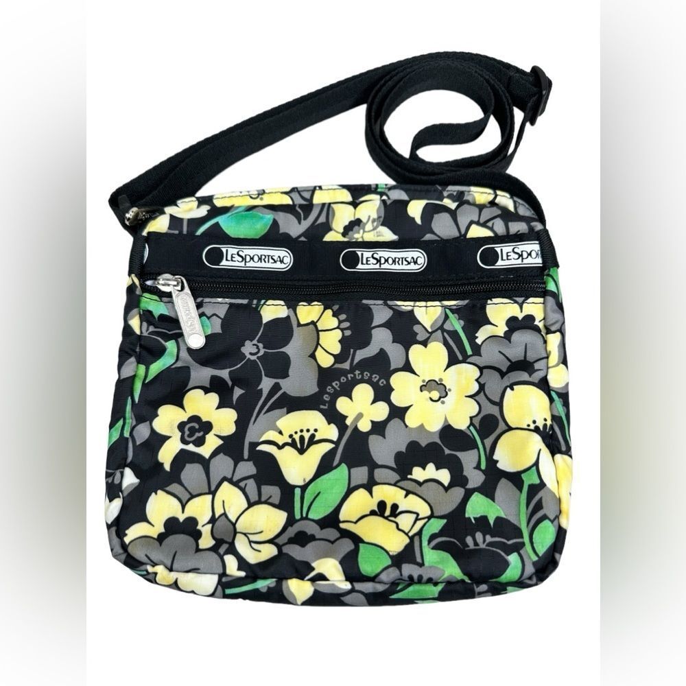 LeSportsac Bag Crossbody Shoulder Purse Floral Flowers Design